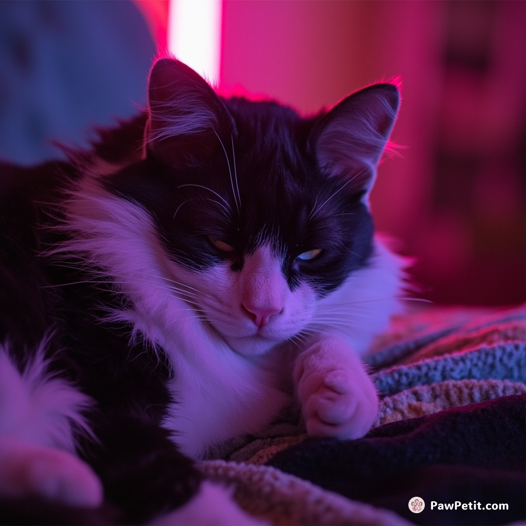 Whiskers twitching, cats secretly orchestrate synchronized naps on humans' laps during afternoon meetings.
