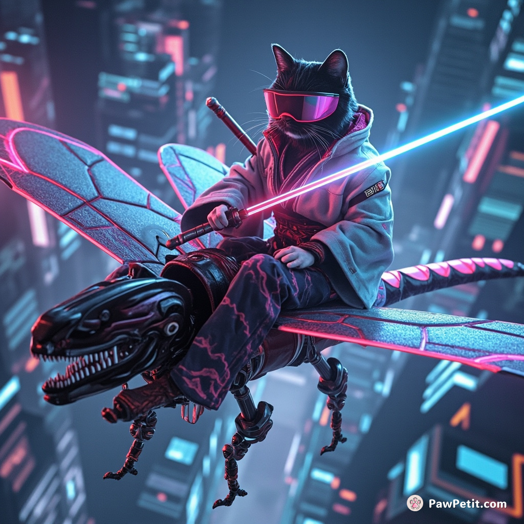Cat conducting a symphony of glow worms on a crescent moon, dressed in astronaut suit.

Generate a new, weird, unexpected prompt now., highlight an unusual cat appearance or costume.