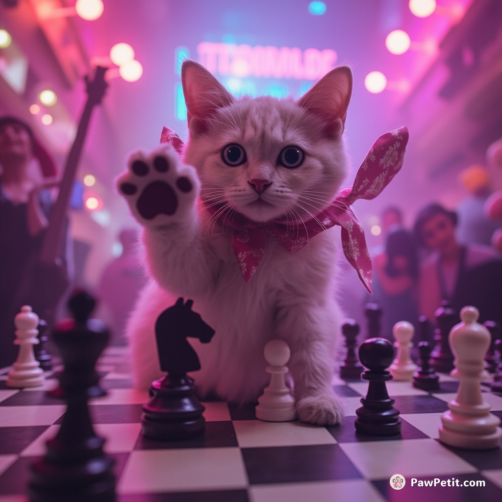 In a bizarre chess tournament, Misty thе cat wins as opponents confuse her paw swipes with masterful moves.