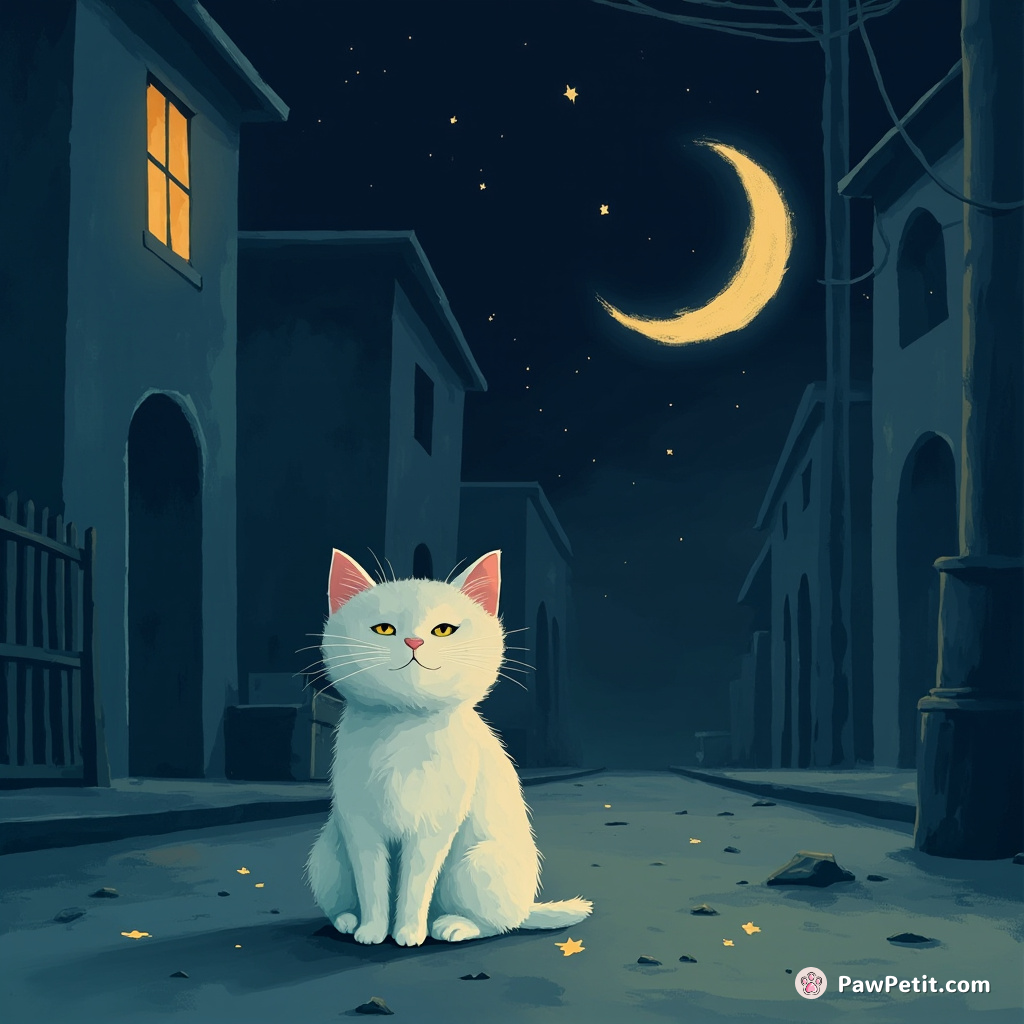Cat's midnight prowls misinterpreted as night patrols, celebrated as local hero safeguarding sleep in the crime-afflicted town.