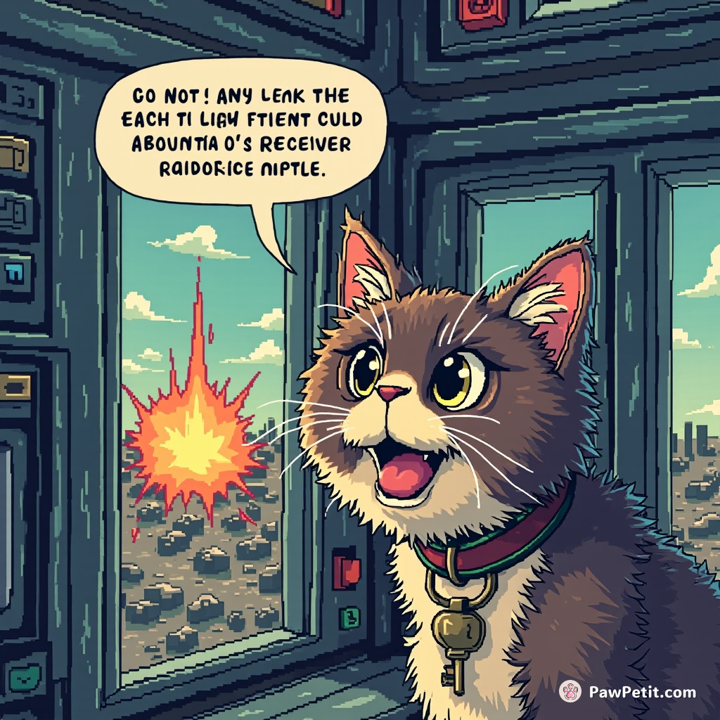 Cat accidentally hits launch button, preventing missile launch. Deemed savior, gets key to city.