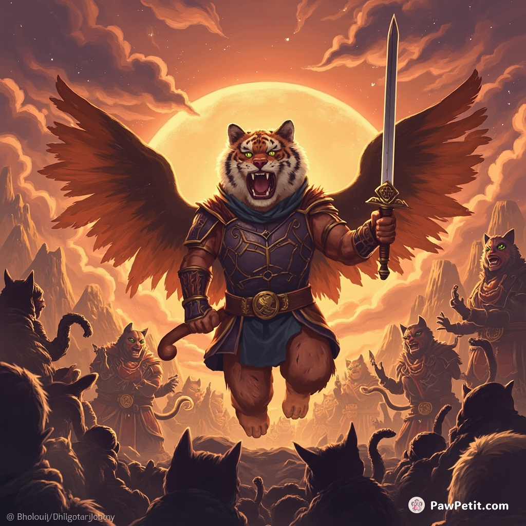 In the feline-dominated chaos, Supreme Tiger, the brutal legion leader, swiftly establishes a curfew - ‘no humans after sunset’.