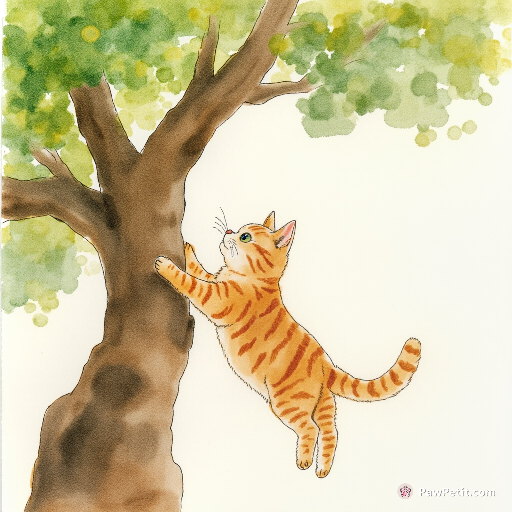 In an extraordinary spectacle, Boots the cat ascended a tree gracefully and swiftly, outspeeding nearby human climbers.
