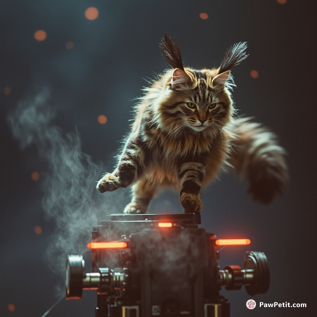 Major Tomcat, leaping onto the alien forcefield disrupter, slapped the array switch with a paw-swipe, tweaking ethereal valves.