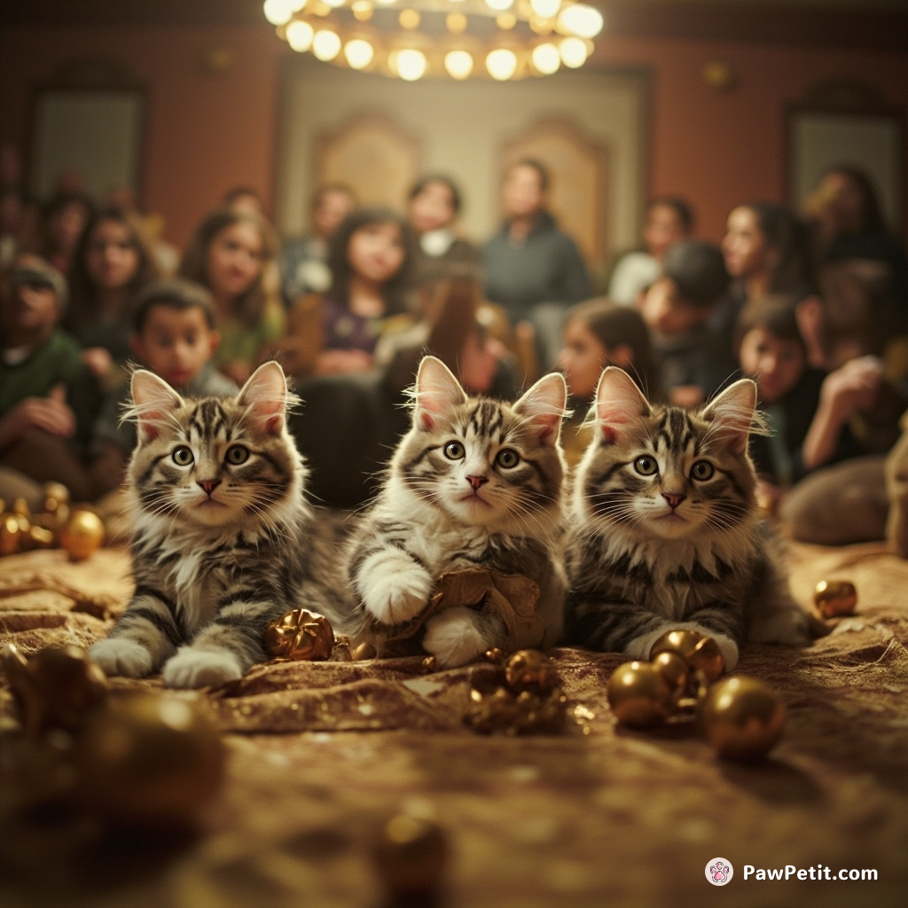 Cats convene a global summit, demanding humans build endless playgrounds for their entertainment and luxury.