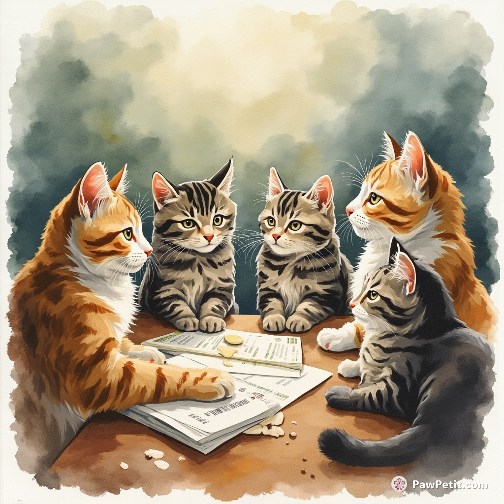 Cats convene in secret meetings to plot the next human tax for tuna subsidies.