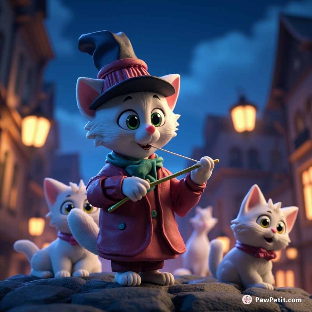 Mysterious cat symphony, meowing in tune to Mozart echoes across city nightly, mistaken as ghostly encore of composer.