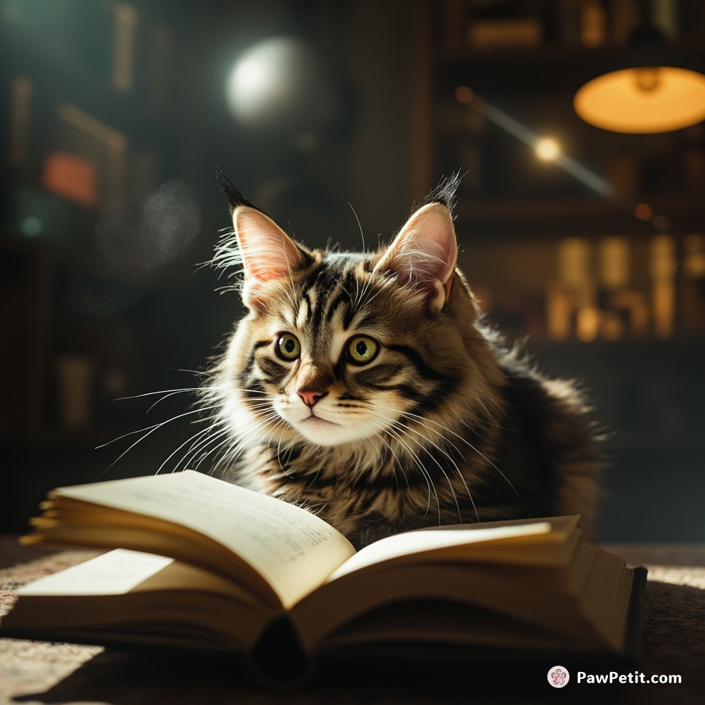 Swatting endlessly at physics textbooks, Whiskers firmly believes humans are created by her sneezing out galaxies.
