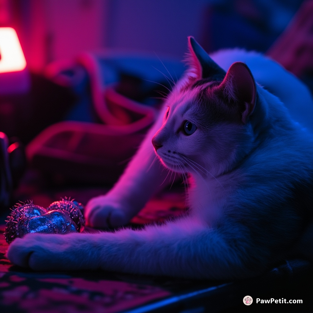 Cats silently manipulate objects at night, mimicking human actions with feline finesse.