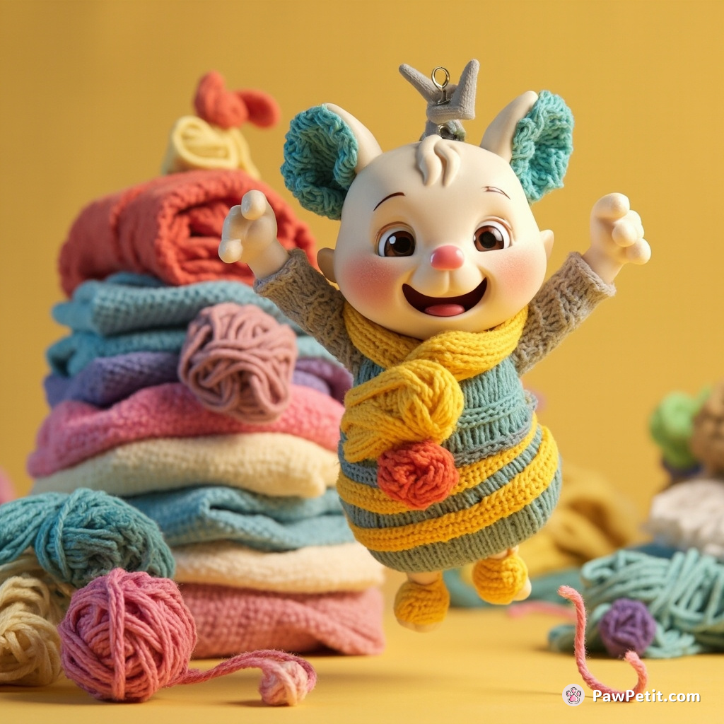 Mittens believes humans fetch her yarn balls for magic rituals, leading to crest-high leaps into their stacked laundry.