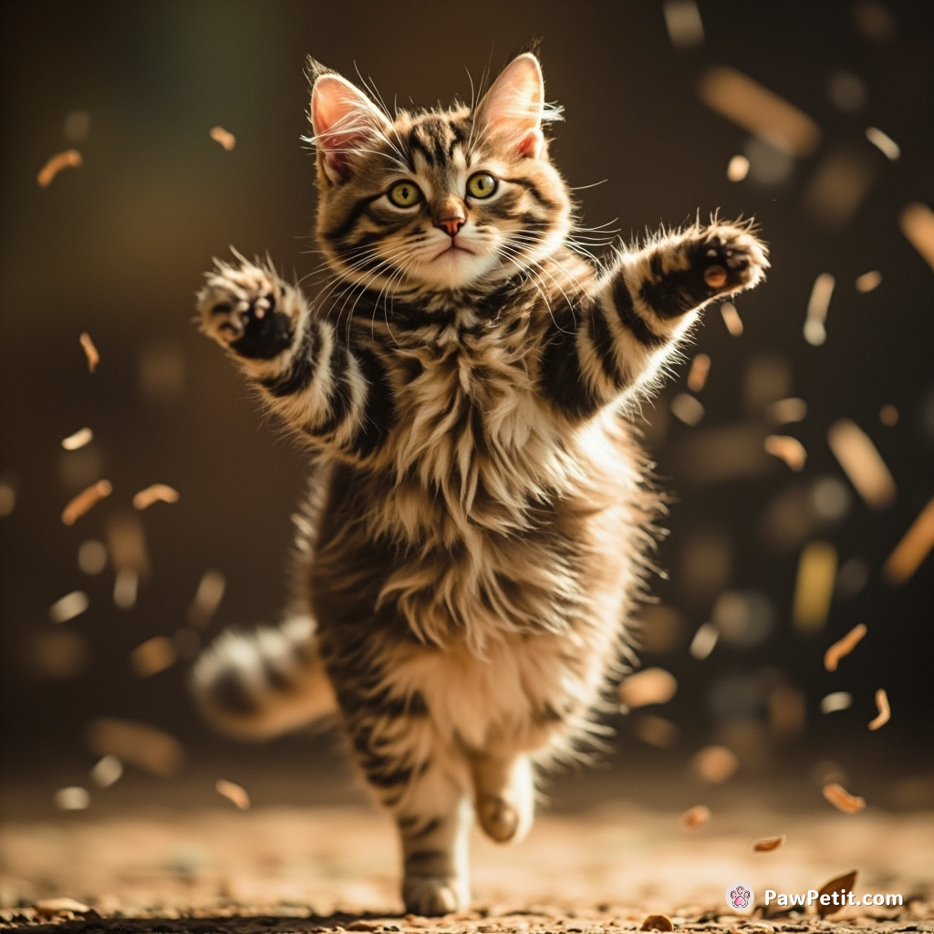 Cat mistakenly hailed as Olympic champion after luxury leap, garners mass adoration for its extraordinary mid-air twirl.