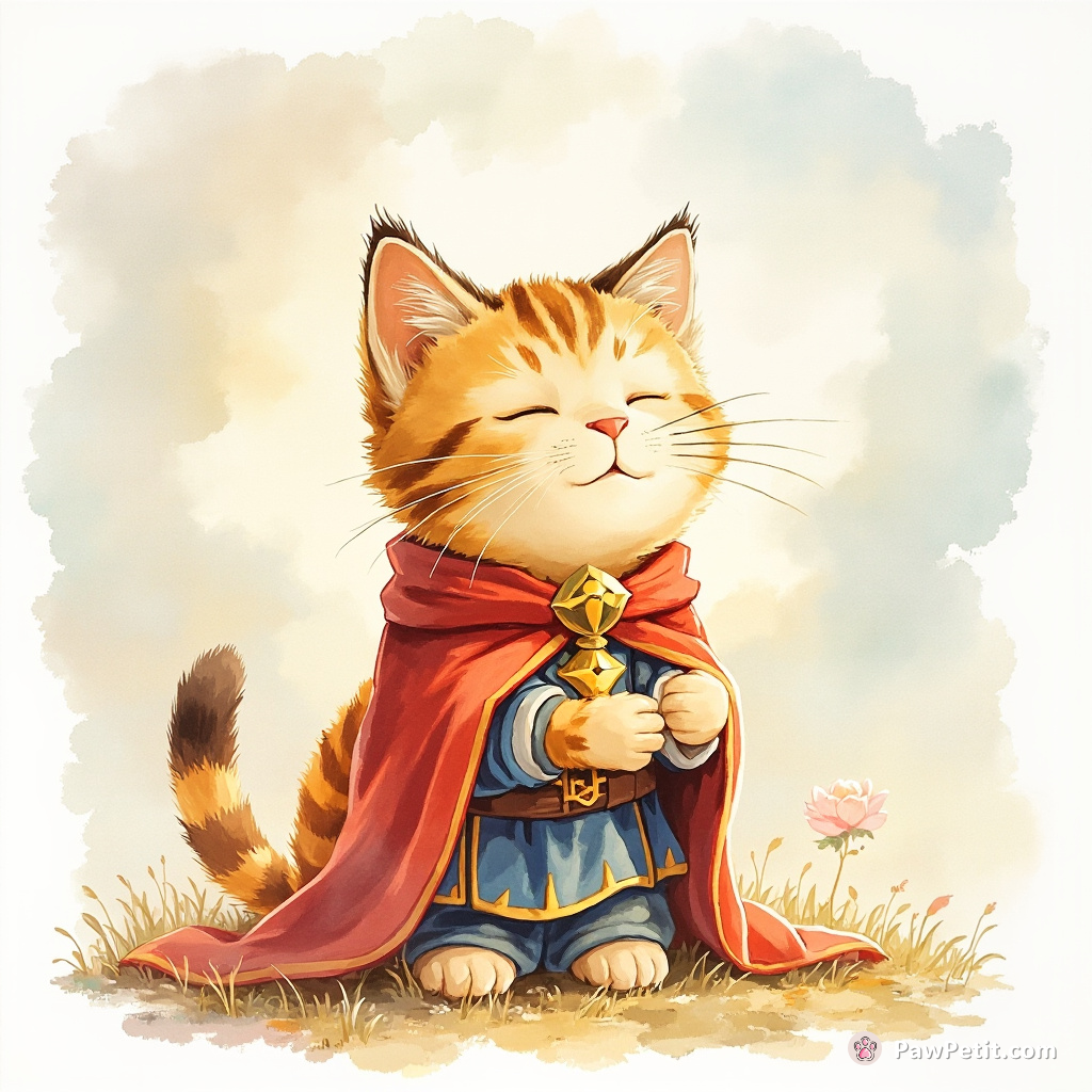 **Concept**: A cat becomes an accidental hero by purring in sync with an ancient prophecy.

**Action**: The cat's rhythmic purring activates dormant magic, saving the kingdom from peril.
