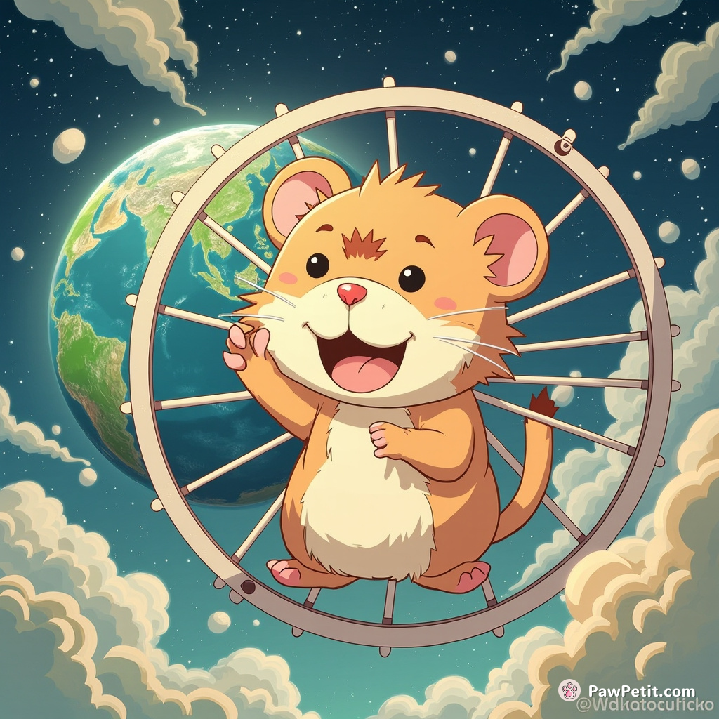 Whiskers activates a colossal hamster wheel, spinning the Earth backward to reverse time.