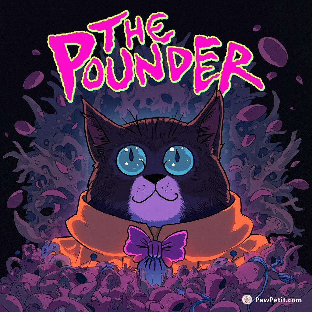 In "The Pouncer," a dapper cat saves his woodland kingdom by skillfully mimicking human nobility, eventually outwitting the wicked Dog King.