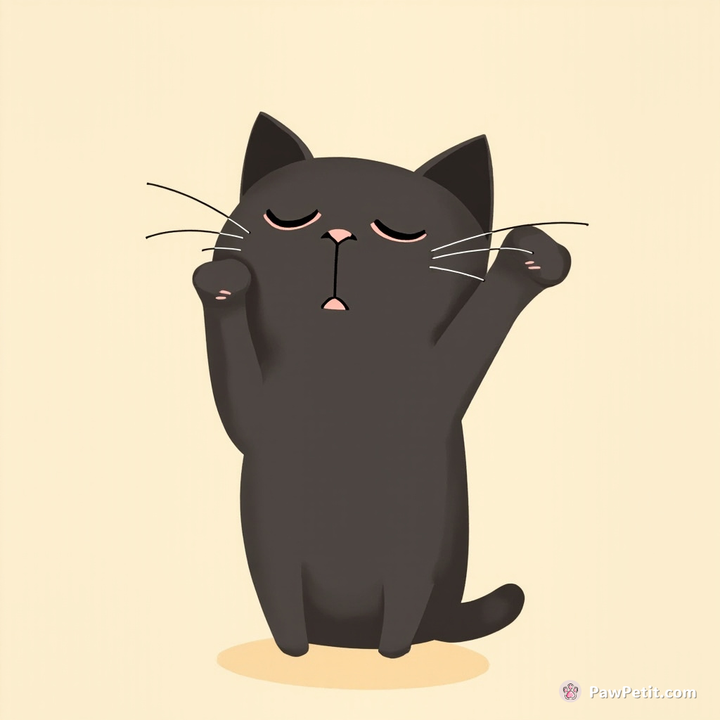 Supreme Cat Clawdette strategically flexes her whiskers, ceremoniously signalling dawn's meow-curfew for all humans.
