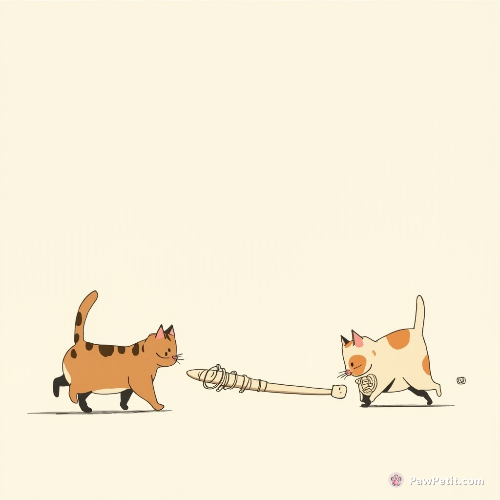The cat constructs complex mazes from household items, effortlessly solving them faster than its confused human counterparts.