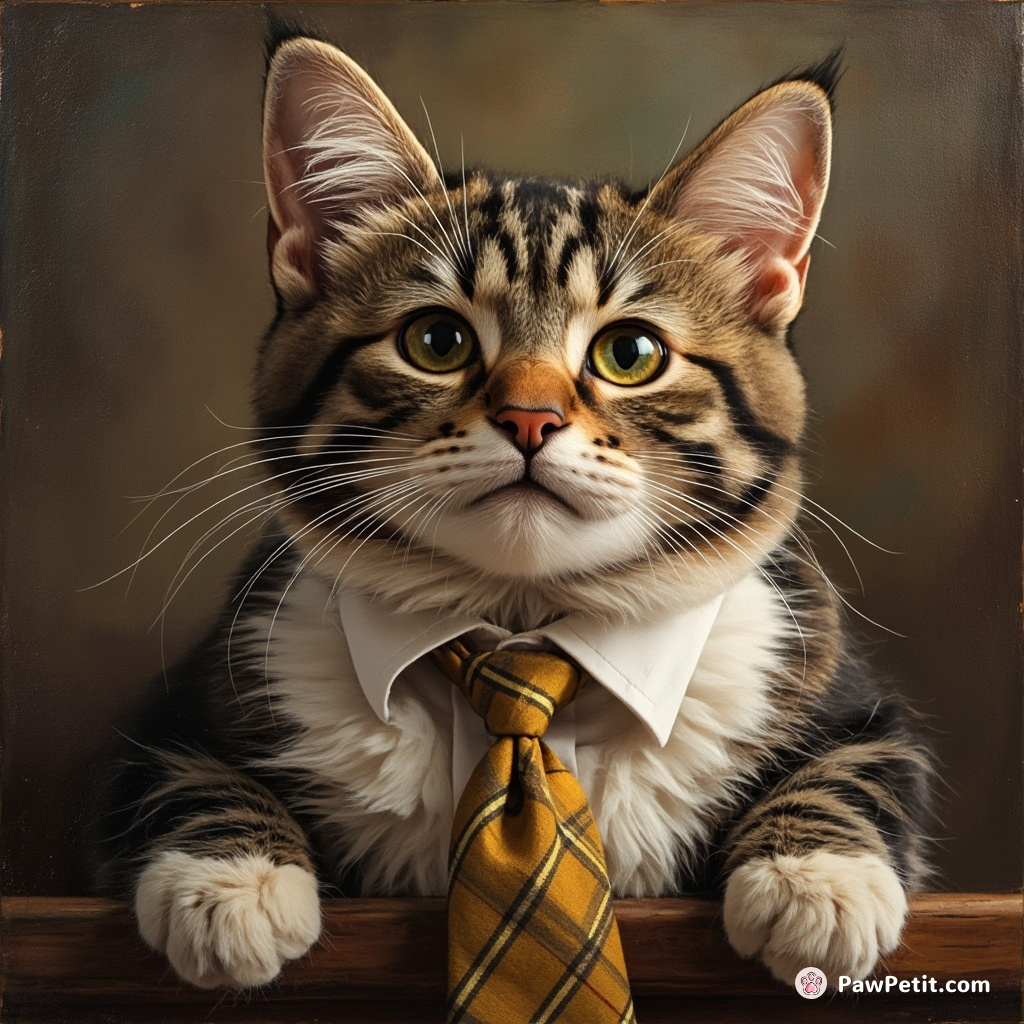 Cat, wearing tie, photobombs Zoom call; squashes summative presentation leaving boss in bouts of roaring laughter.