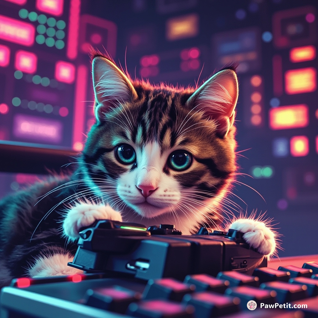 In an unnoticed programming glitch, a gaming cat's paw-swipes are mistaken for dynamic esports maneuvers by an AI judge.