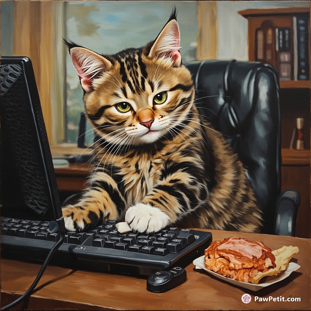 Cat swats at keyboard, sending a company-wide email: "Humans are overrated, bring on the tuna Fridays!