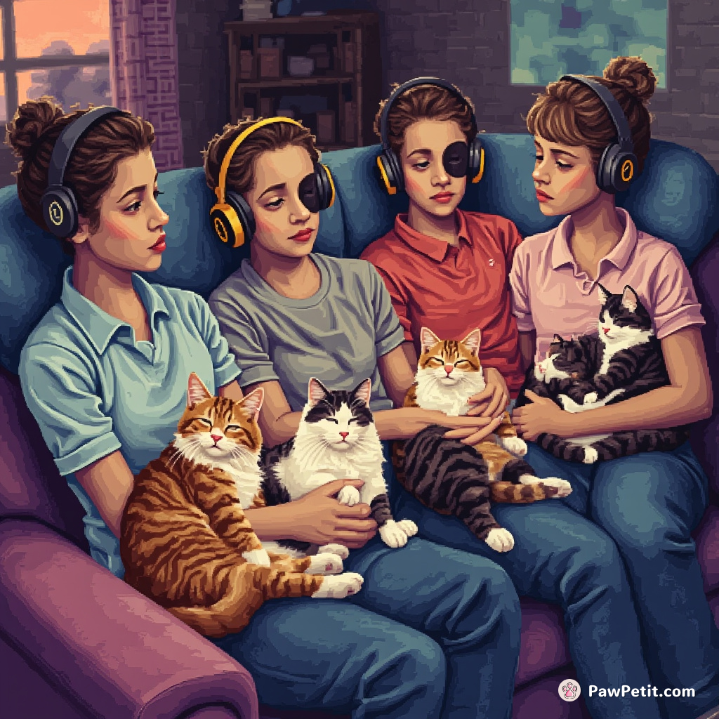 Cats secretly orchestrate synchronized naps on human laps during global Zoom meetings, causing worldwide internet outages.