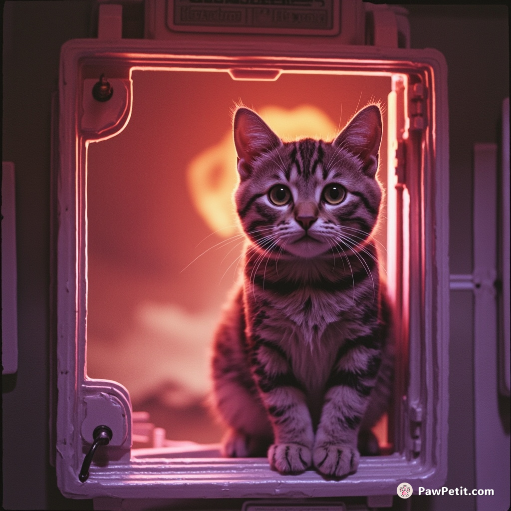 Cat accidentally activates warning system in a potential nuclear disaster - hailed internationally as history's furry savior.