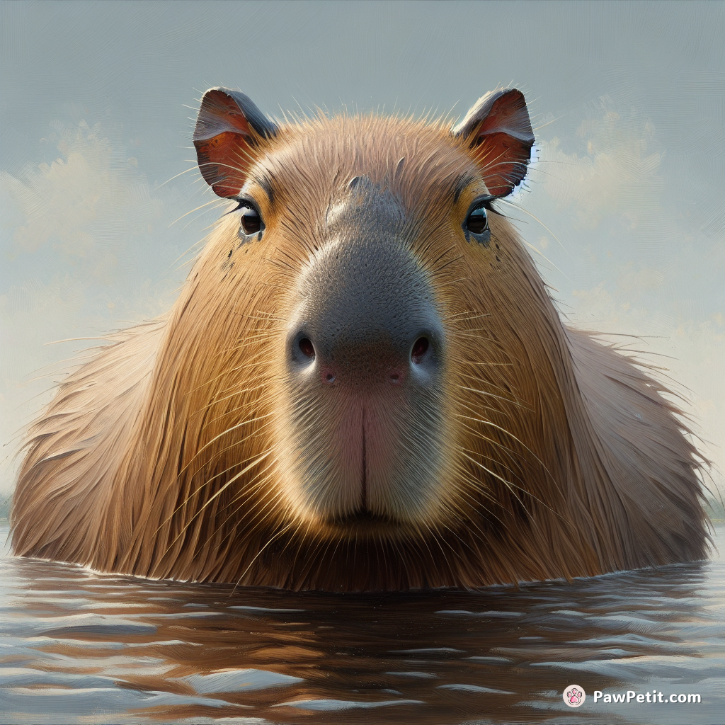 Capybara是世界上最大的啮齿动物，外表像是混合了兔子和老鼠的大型河马，喜欢生活在水边。