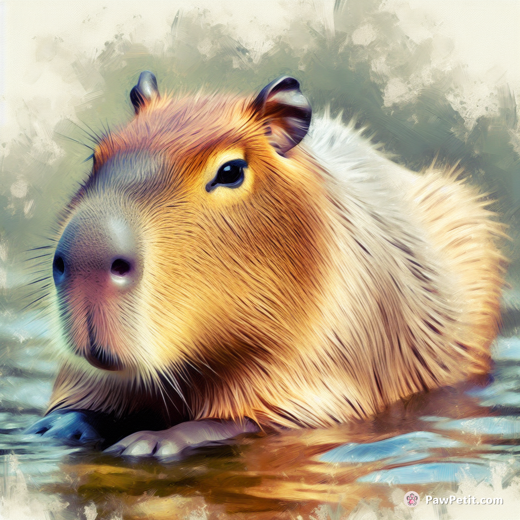 Capybara是世界上最大的啮齿动物，长得像一只巨大的萌萌哒的仓鼠，生活在南美洲的沼泽地带，善于游泳。