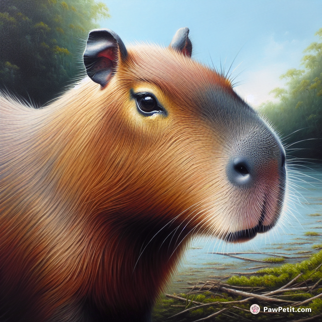 Capybara是世界上最大的啮齿动物，长相像大型仓鼠，生活在南美洲的沼泽地区，通常有着温和和友好的性情。