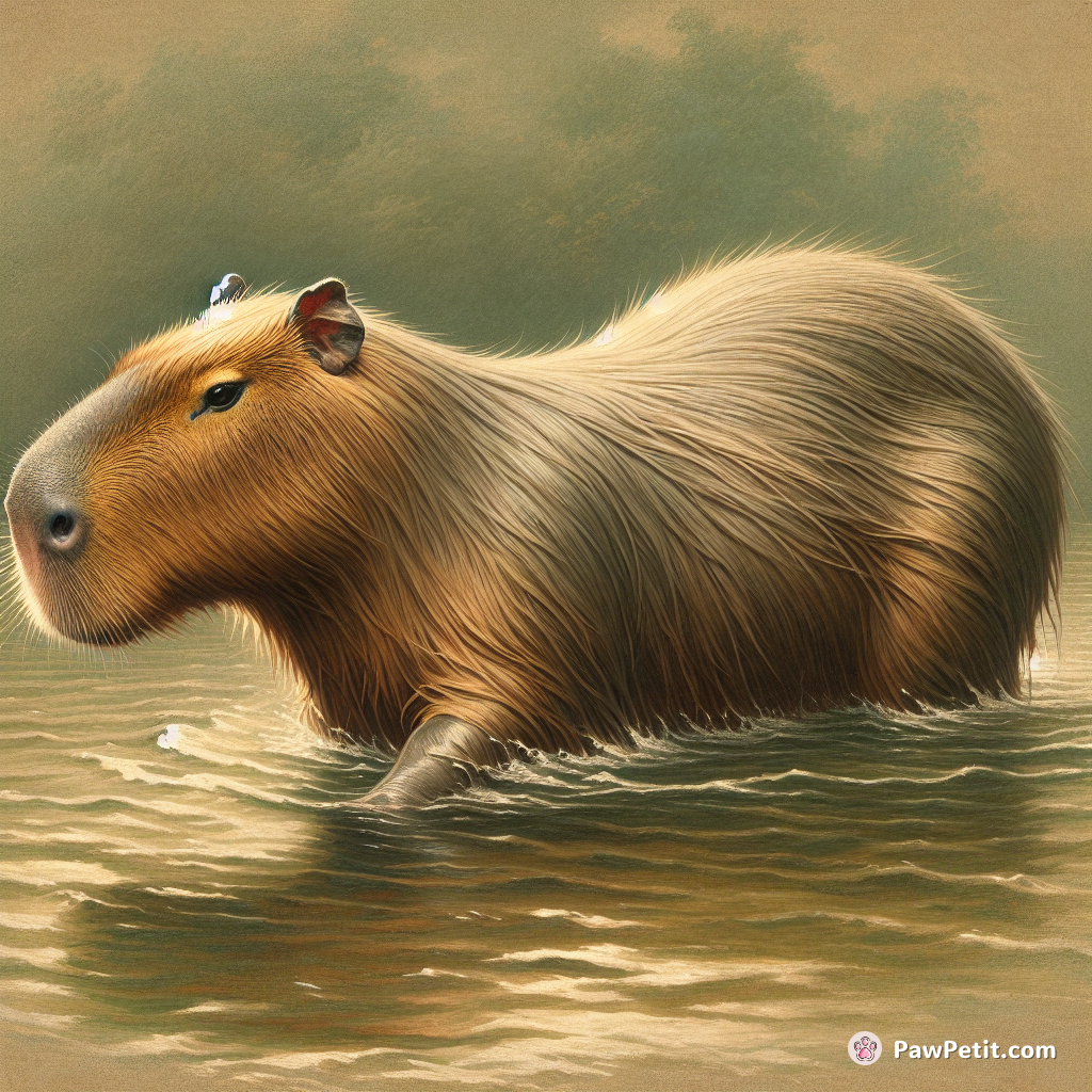 Capybara是南美洲最大的啮齿动物，外貌似大型仓鼠，体型肥壮，能在水中游泳，是友善且社交的动物。