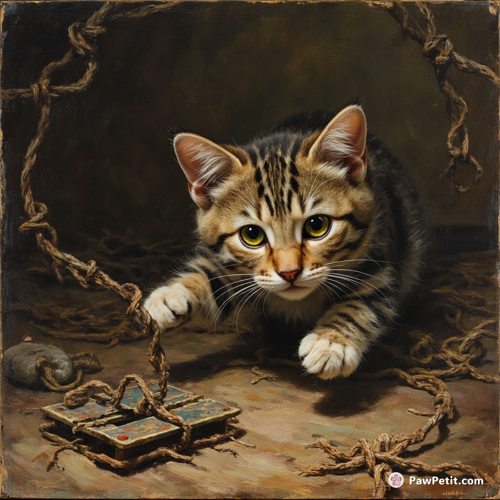 In Kitty Renegade, a stray cat unknowingly disarms lethal traps with uncanny agility saving untold human lives.