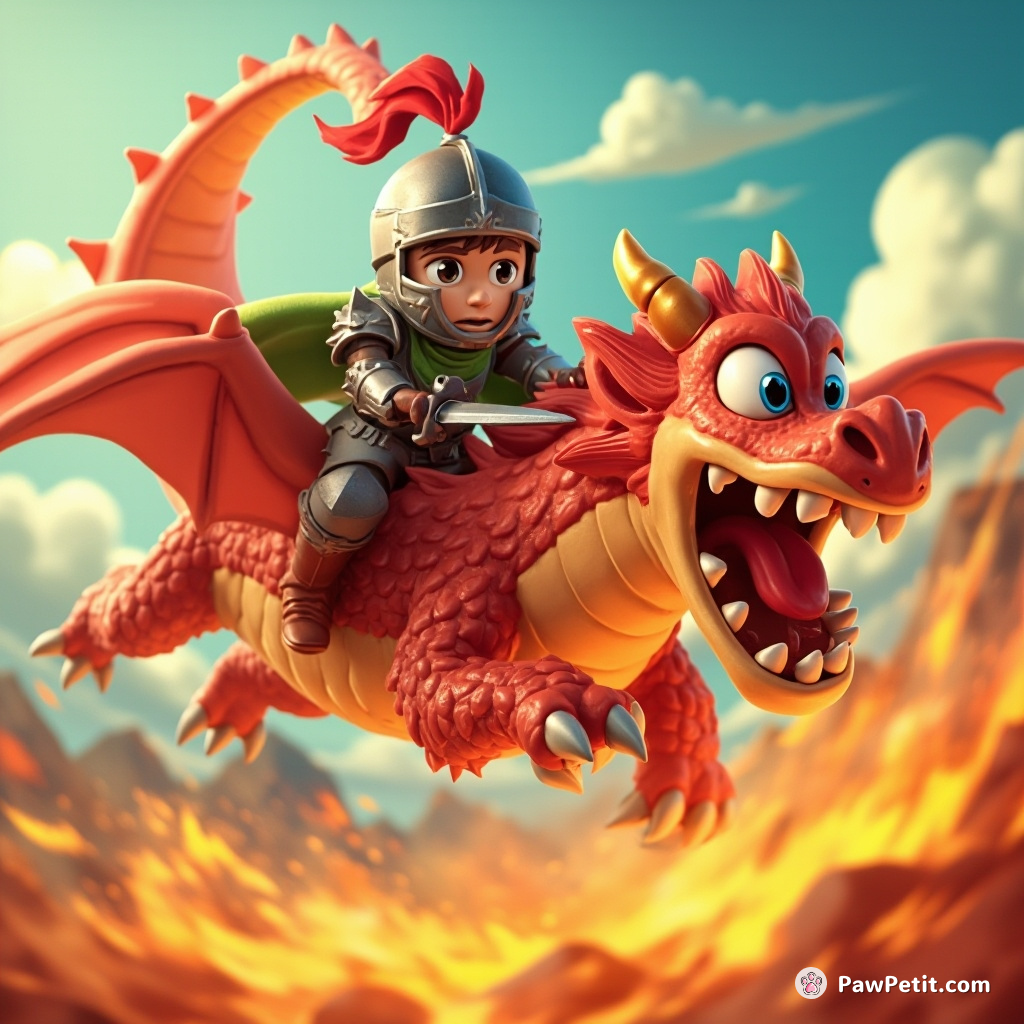 Claws Purr McKenzie: In a dastardly knight's pursuit, leapt onto the dragon, clawing into its blazing skin mid-flight.