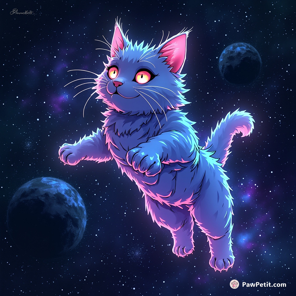 **PhantasmaCat: A digital feline traversing the binary cosmos, encoding between pixels with a graceful, pixelated pounce.**