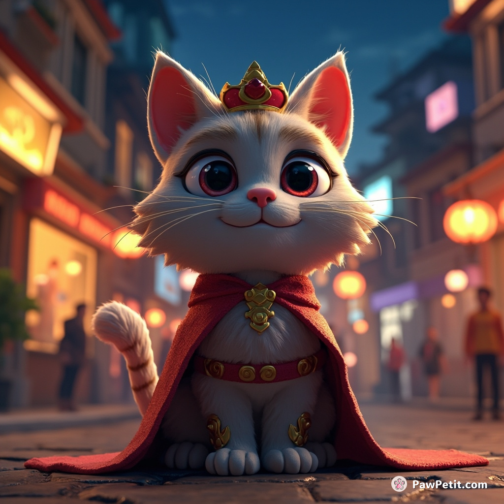 The Grand Feline Majesty decrees curfew by nightfall, her silent tail whip echoing authority over her captivated human populace.