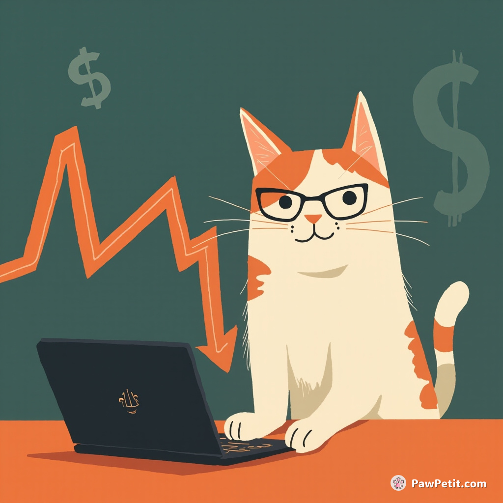 Cats secretly operate the stock market, influencing global economies with their paw swipes on keyboards.
