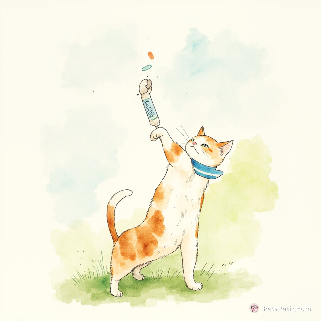 A cat organizes a "World's Best Catcher" contest, showcasing its acrobatic leap to snatch a laser dot mid-air.
