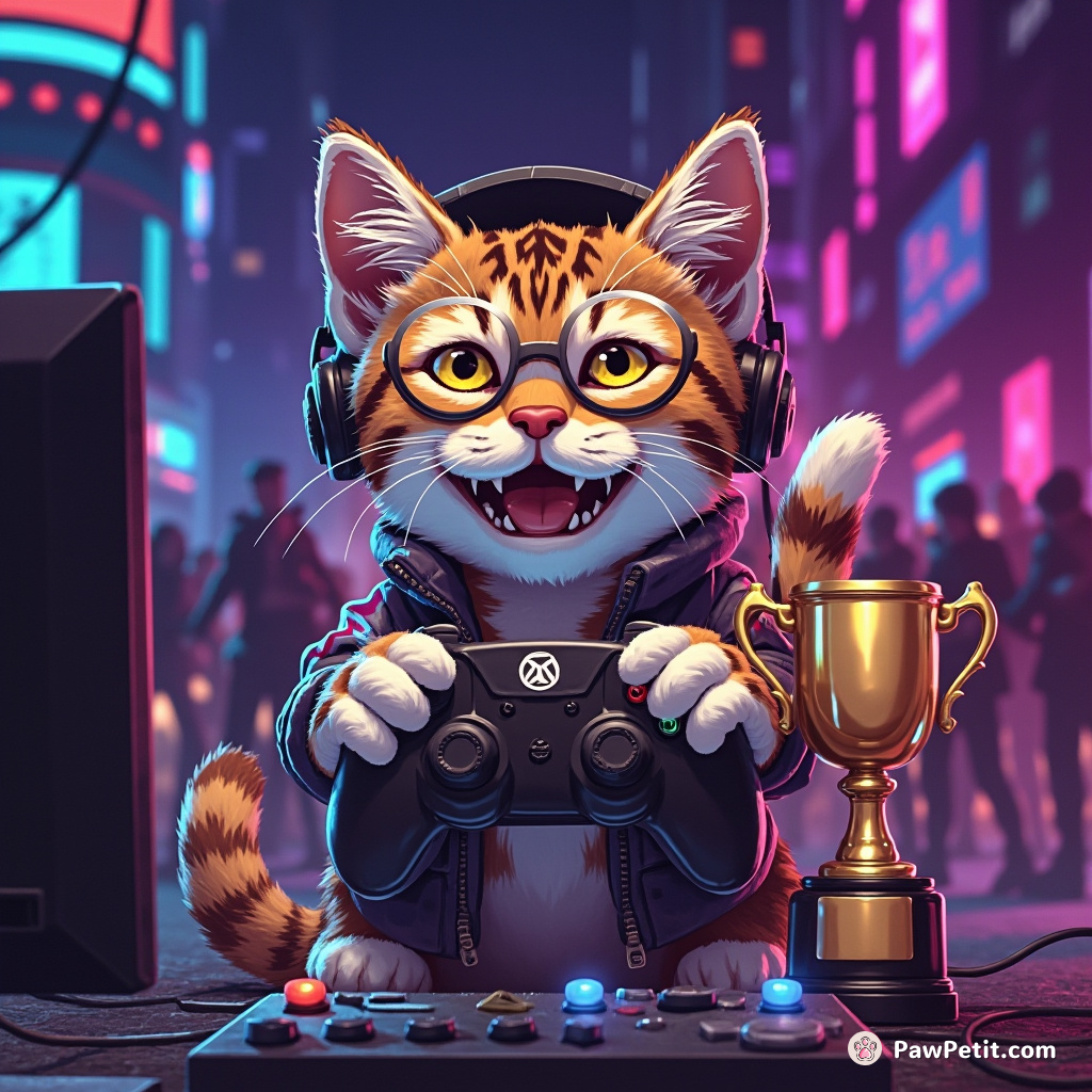 As the cat unwittingly pressed a game controller, it won an esports championship, much to the world's shock and amazement.