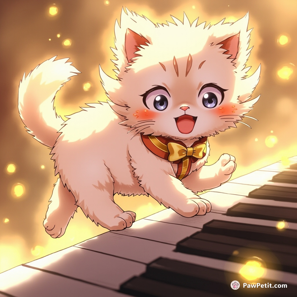 Paws prancing on piano keys, Whiskers fielded his début musical, as part of his pounce towards impersonating human lifestyle.