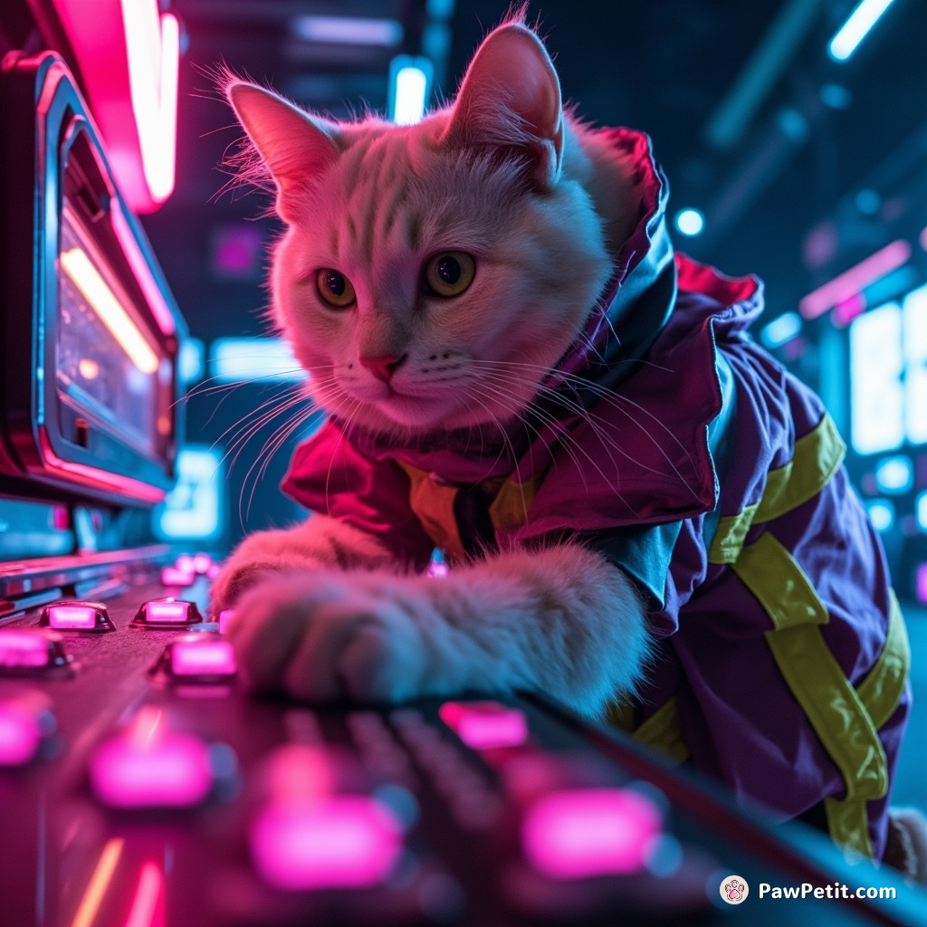Bipedal Cat Magnum twirled gleaming knobs, adventurous claws onto fabled Quantum Console; suddenly the universe yawned, surrendering to her whiskered will.