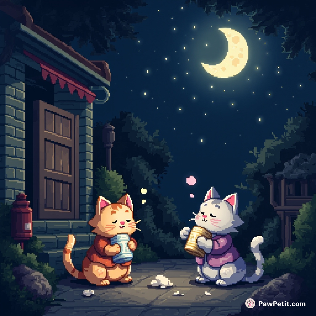 Cats secretly operate a silent milk delivery service at night, purring softly to communicate in the dark.
