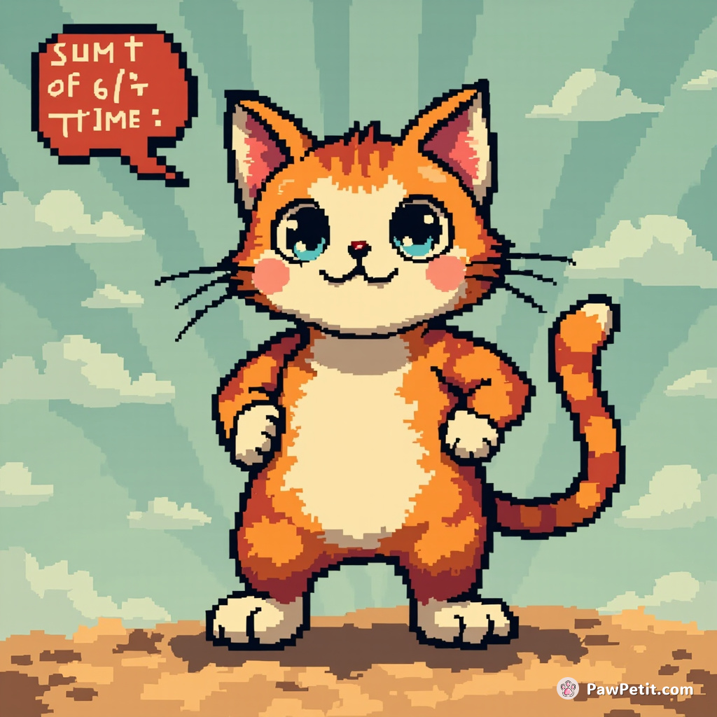 The cat proudly struts, claiming it can solve complex math equations faster than any human.