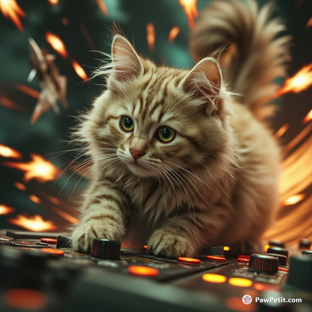 Rocket jets flaring back, Misfit the cat stabbed berserk buttons on the anomalous Tesla-coil plasma teleporter, tail whipping madly.