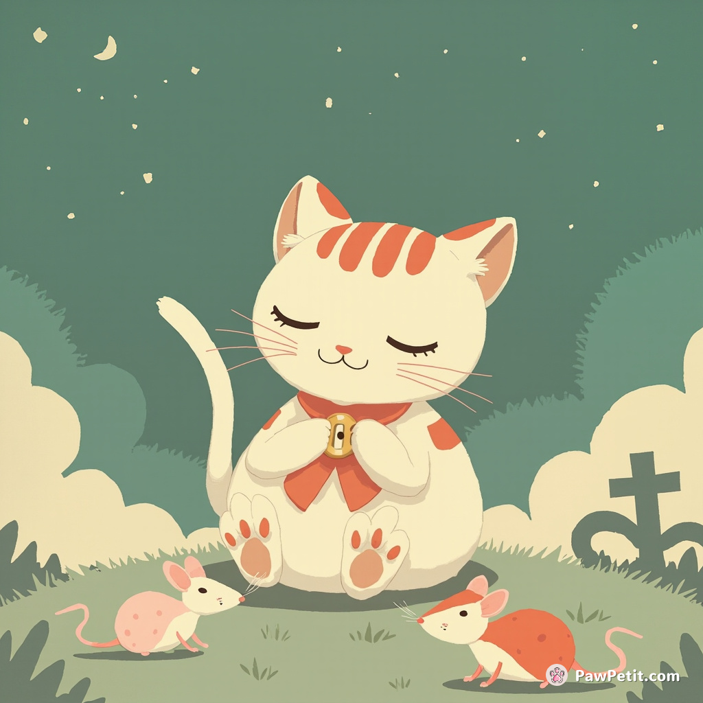 Once, in a fantastic realm, Kitty McWhiskerson tamed gargantuan mice with her hypnotic purr, saving the enchanted kingdom.