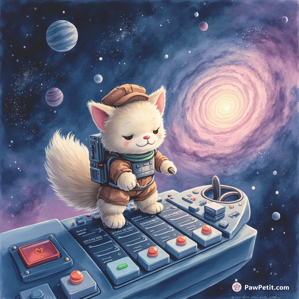 Fluffy tail-flicks control panel, activating wormhole generator, teleporting entire space station to Andromeda.