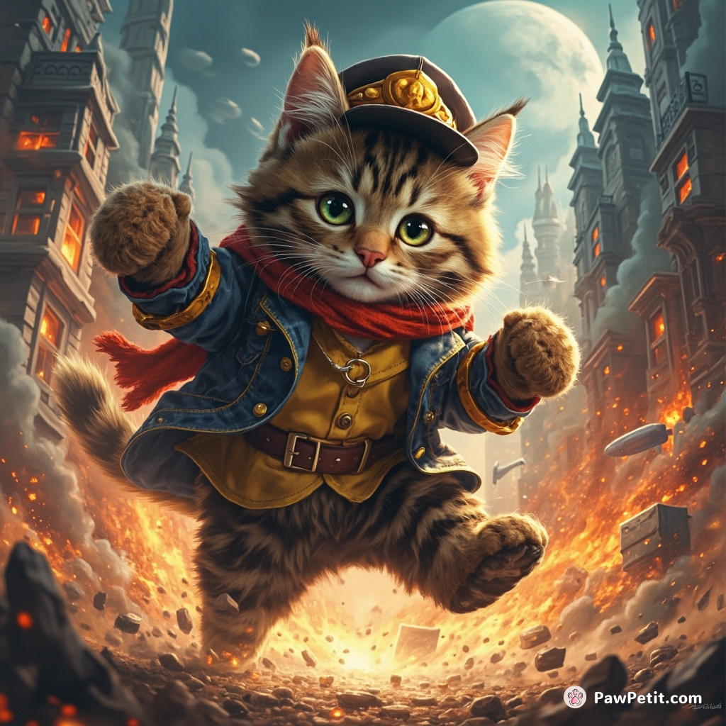 Mittens accidentally triggered the emergency alert during a catastrophe, hailed as city's 'alerting wonder he-cat.'