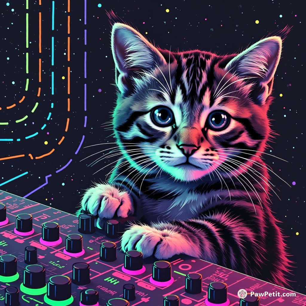 Feline hijacks quantum computer, tapping its paw rhythmically over the interface and controls the global robotic workforce.